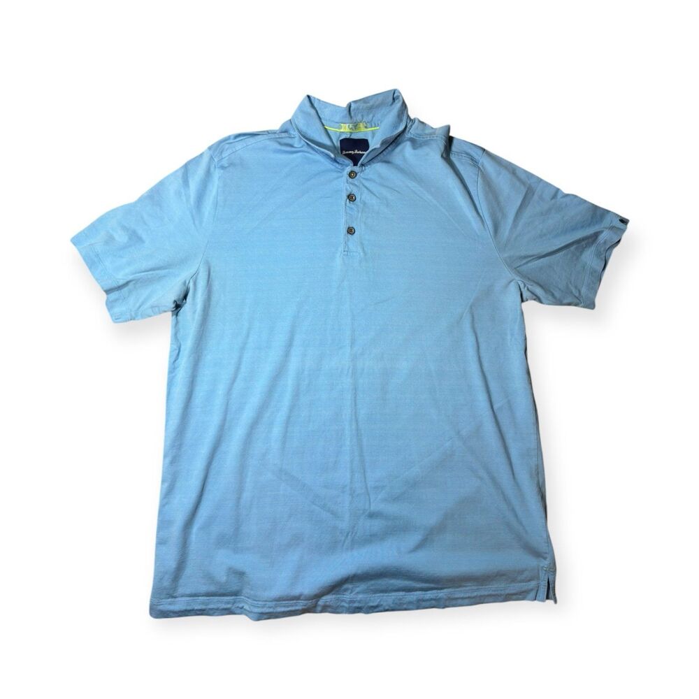 Tommy Bahama Shirt Mens XLarge Blue Island Modern Fit Collared Polo Casual
